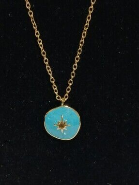 Starlite Village Turquoise Enamel Santorini Star Necklace